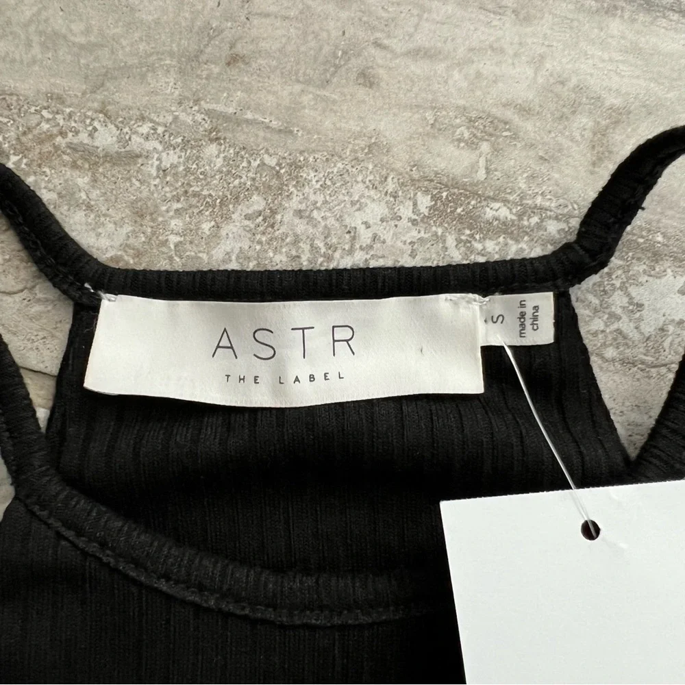 ASTR Halter Neck Cutout Bodysuit Long Sleeve, Black Size S NEW